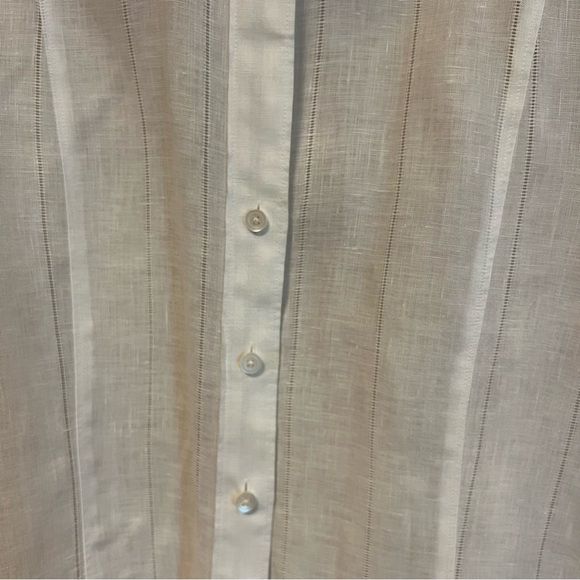 Talbots White Irish Linen Blouse - Picture 4 of 7